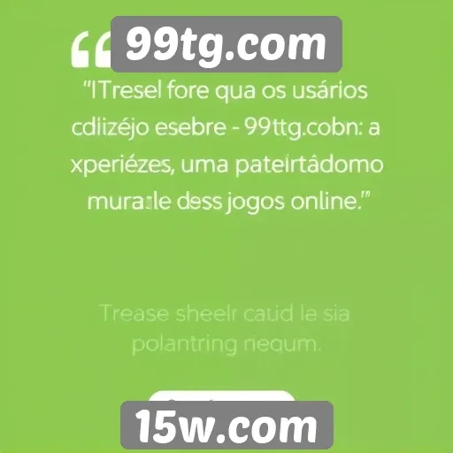 Feedback de usuários sobre a experiência no 99tg.com